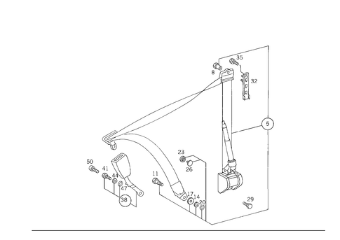 Front Seat Safety Belt for 1998 Mercedes-Benz C280 #0