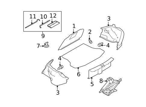 Interior Trim - Rear Body for 2011 Nissan Versa #1