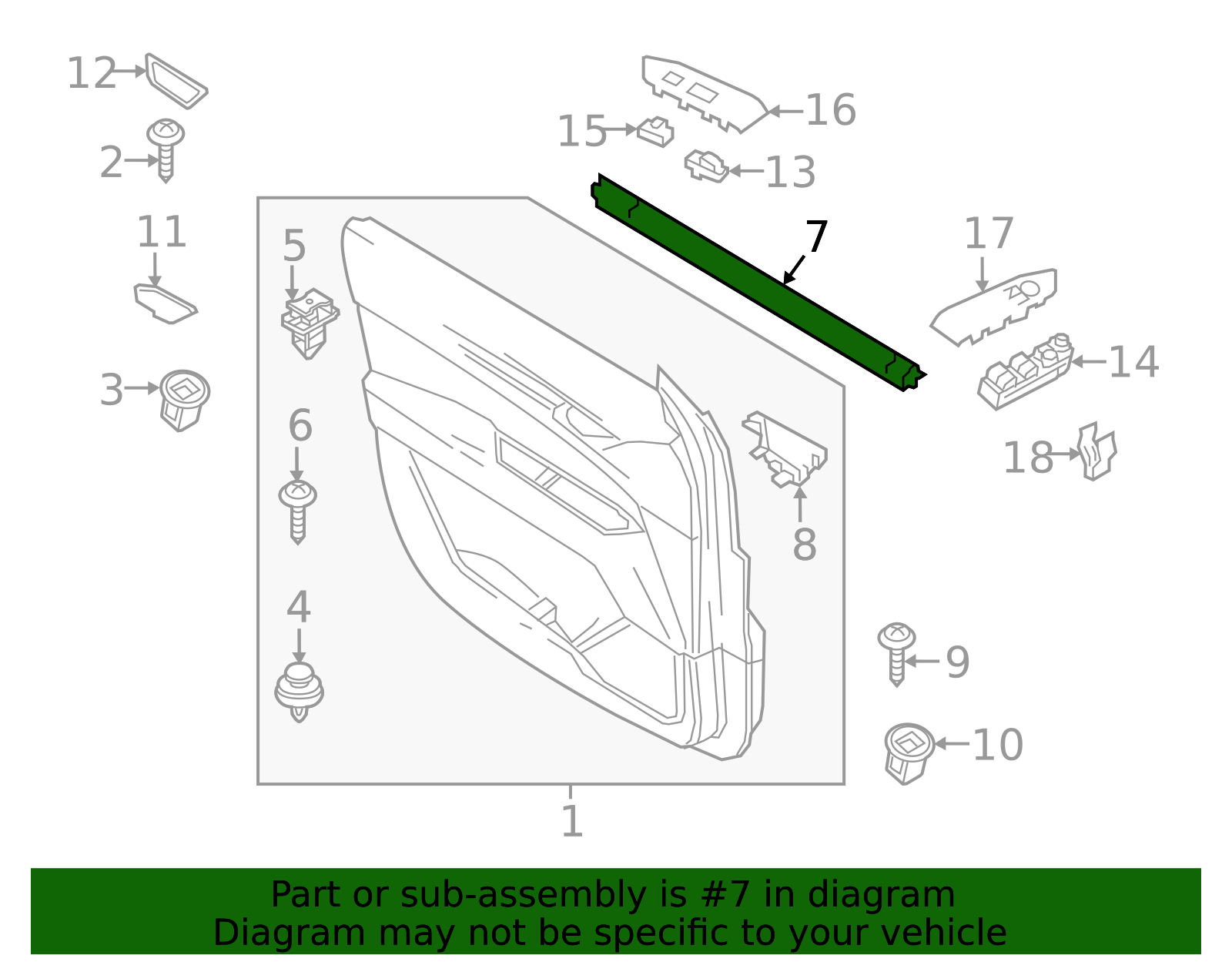 KB7W-58-821B - Door Window Belt Weatherstrip 2017-2025 Mazda CX-5