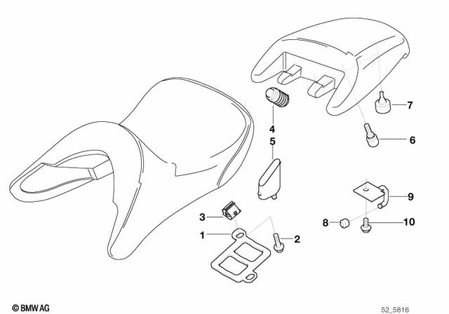 52532324339 - Seats and Seat Bench: Locking Bar -  for BMW-Motorrad Image image