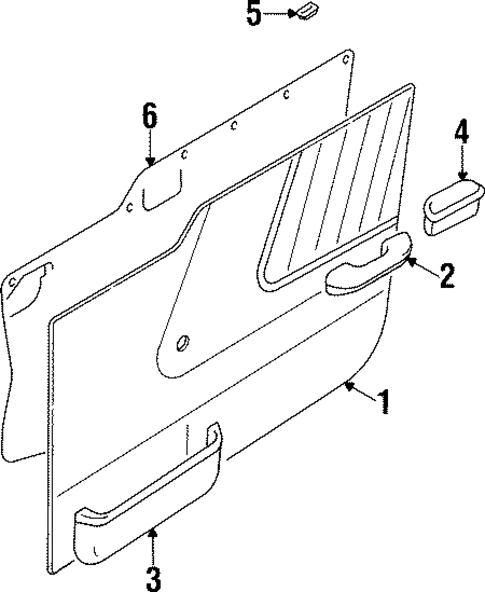 Interior Trim - Door for 1992 Suzuki Sidekick #0