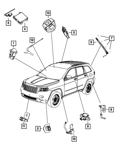 Sensors for 2013 Jeep Grand Cherokee #0