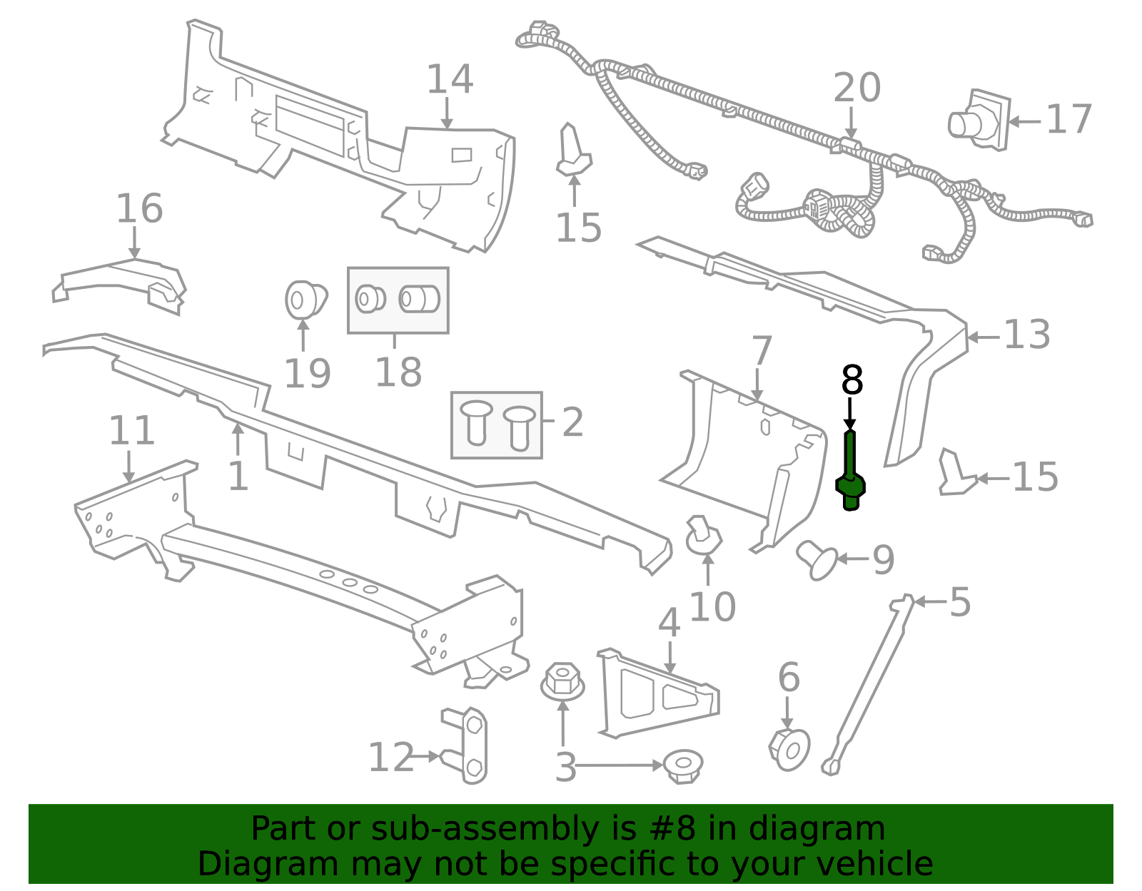 2007-2014 GM End Cap Rivet (SOLD INDIVIDUALLY) 11610383 GM ...
