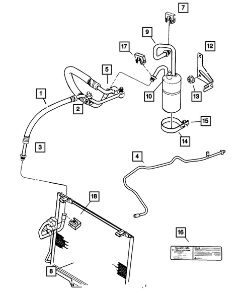 Air Conditioner and Heater Plumbing for 2001 Jeep Wrangler #0