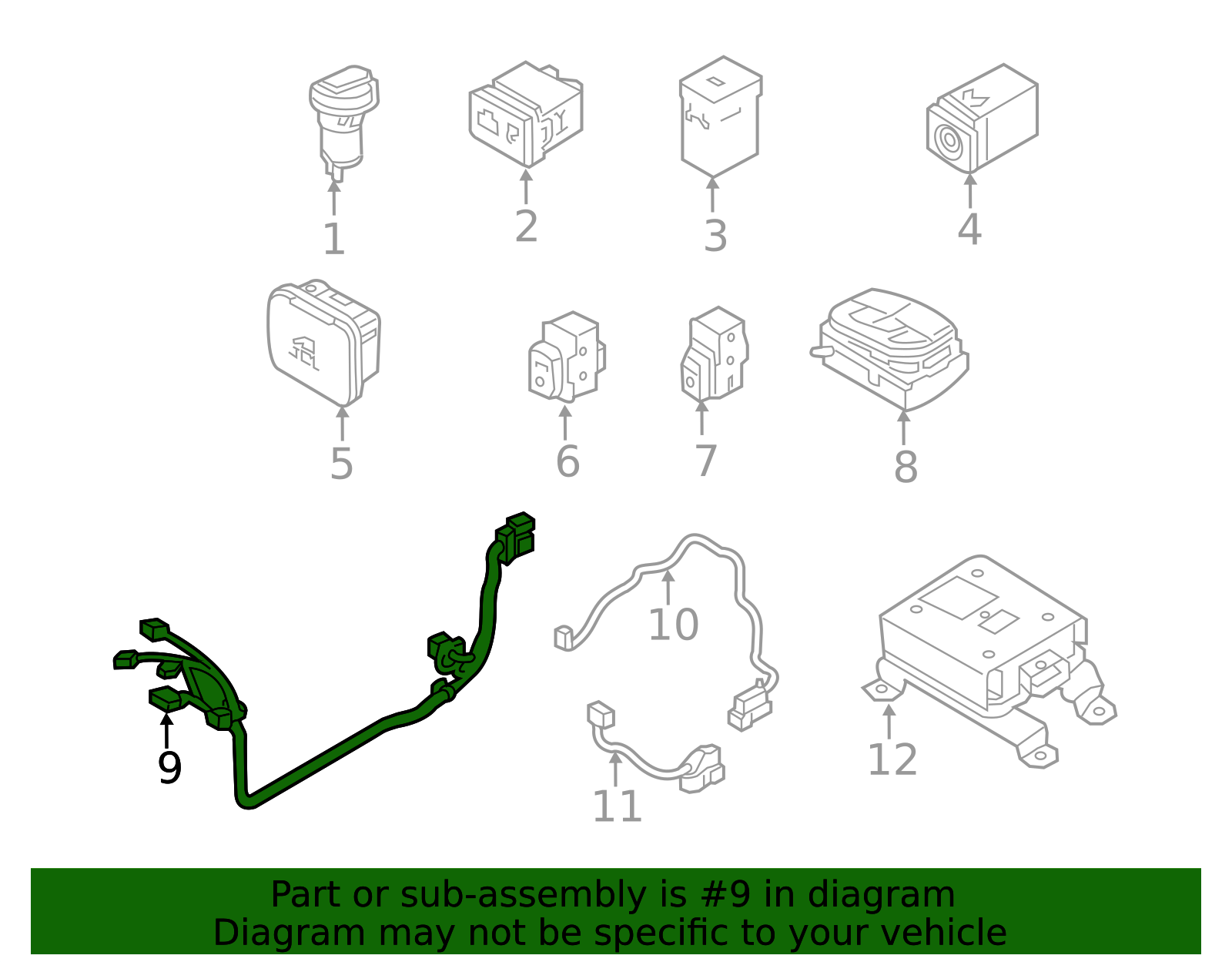 2015-2016 Kia Sedona Wire Harness 84625-A9000 | OEM Parts Online
