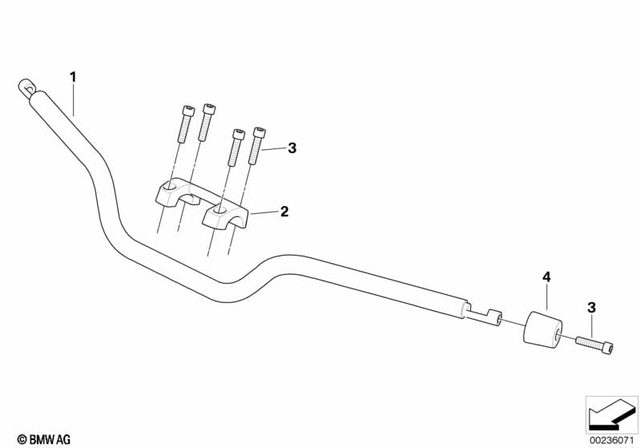 32717729185 - Steering: Handlebar, Tubular -  for BMW-Motorrad Image