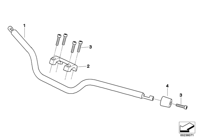 32717729185 - : Handlebar, Tubular for BMW-Motorrad Image