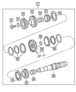 5159162AA - NSG370; 6-Speed; Manual Transmission: Countershaft for Mopar Image image