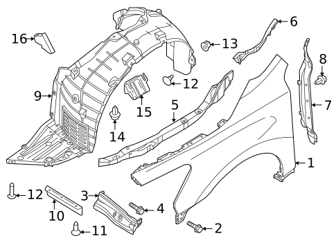 Fender & Components for 2018 Nissan Altima #0