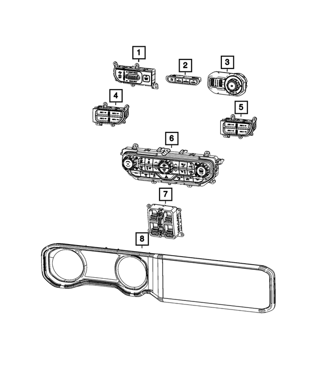68542451AA - : Headlamp Switch for Mopar Image