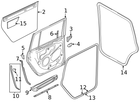 Door & Components for 2005 Volkswagen Golf #0