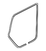 1K6839702F9B9 - Body: Door Weather-strip for Volkswagen: Golf, GTI, Rabbit Image