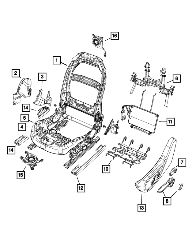 68260734AB - : Active Head Restraints Headrest for Mopar Image