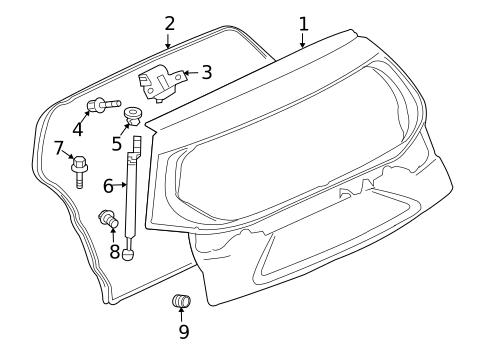 Liftgate for 2013 Mitsubishi Outlander #1