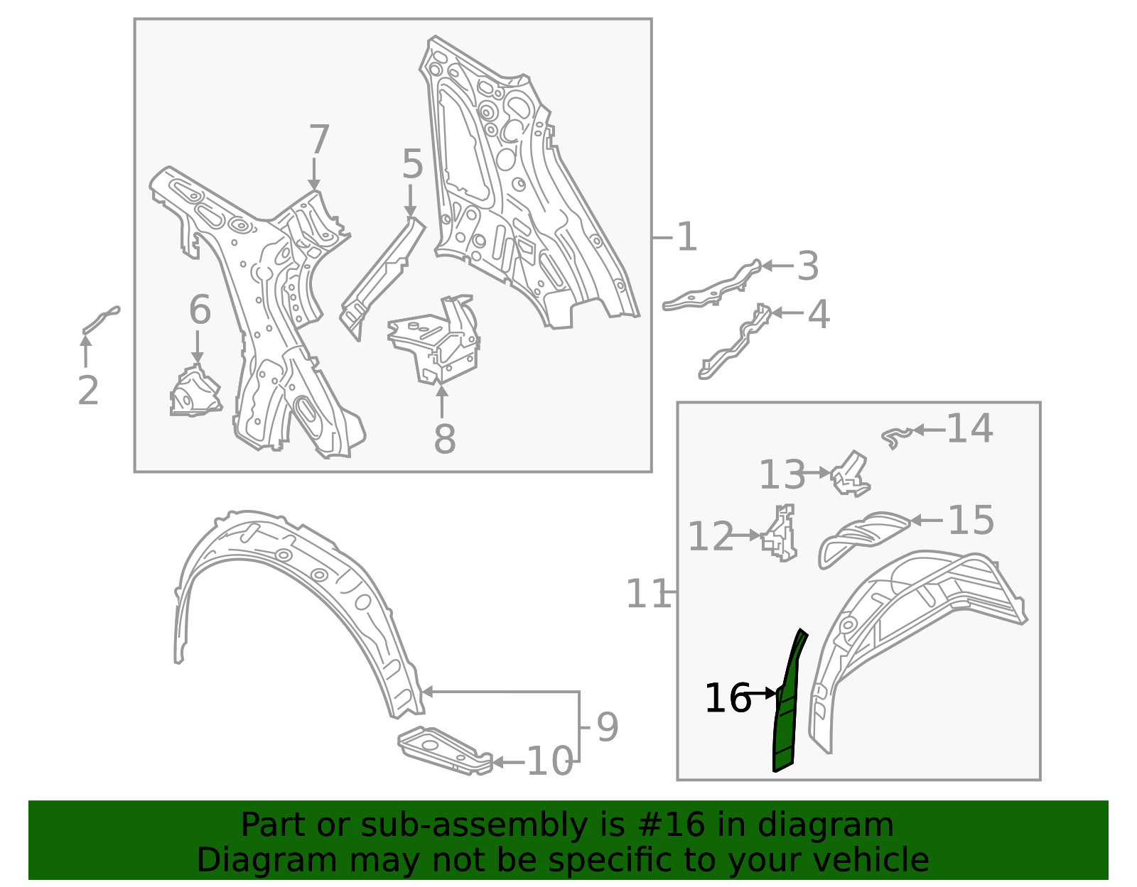 2019-2025 Audi Q3 Wheel Housing Bracket 5QF-802-397-B | TascaParts.com