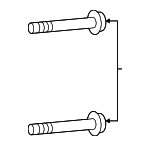 6505488AA - Electrical: Starter Mount Bolt for Chrysler: 200, Aspen, Pacifica | Dodge: Caliber, Dakota, Durango, Ram 1500 | Jeep: Cherokee, Commander, Compass, Grand Cherokee, Liberty, Patriot, Wrangler, Wrangler JK | Ram: 1500, Dakota Image