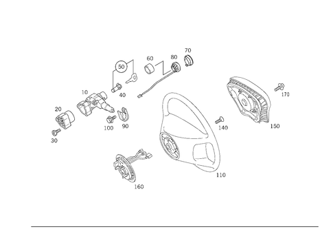 Steering Wheel and Steering Wheel Lock for 1999 Mercedes-Benz SLK 230 #0