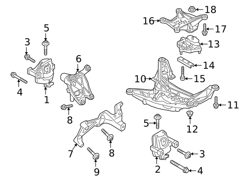 Engine & Trans Mounting for 2025 Audi S5 Sportback #0