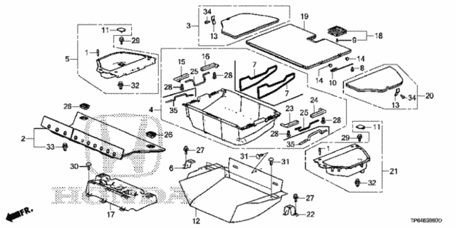 Rear Floor Box for 2012 Honda Crosstour #0