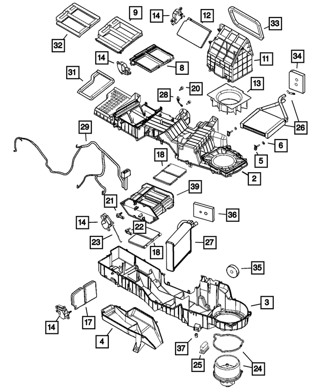 « 68004228AA – Air Conditioning &amp; Heater : Chauffage Noyau pour Mopar Image »