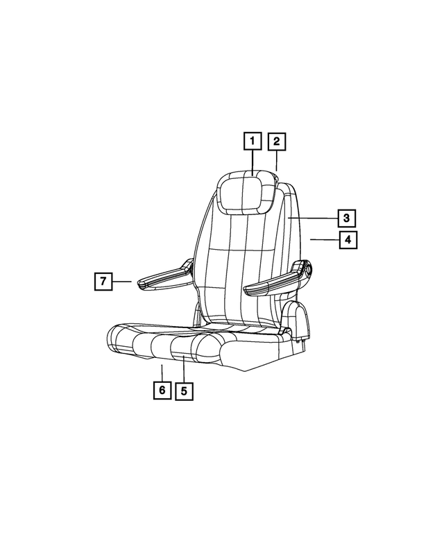 1YK68DX9AA - Interior Trim: Headrest Cover for Mopar Image