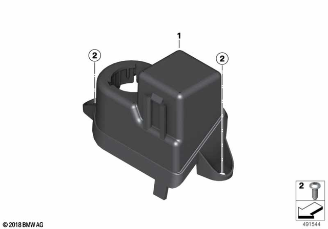 61137682714 - General Electrical System: Bracket for Starter Relay -  for BMW-Motorrad Image image