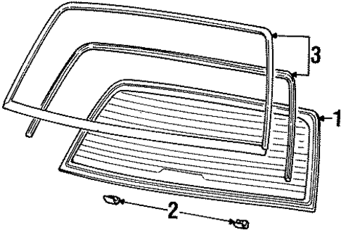 Glass & Hardware - Back for 2001 Lincoln Town Car #0