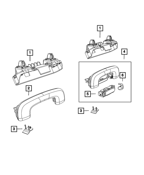 Headliners - Visors - Assist Straps for 2021 Dodge Charger #2