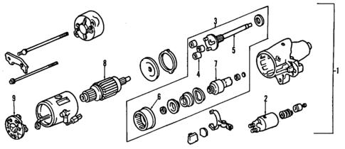 Starter for 1992 Acura Vigor #0