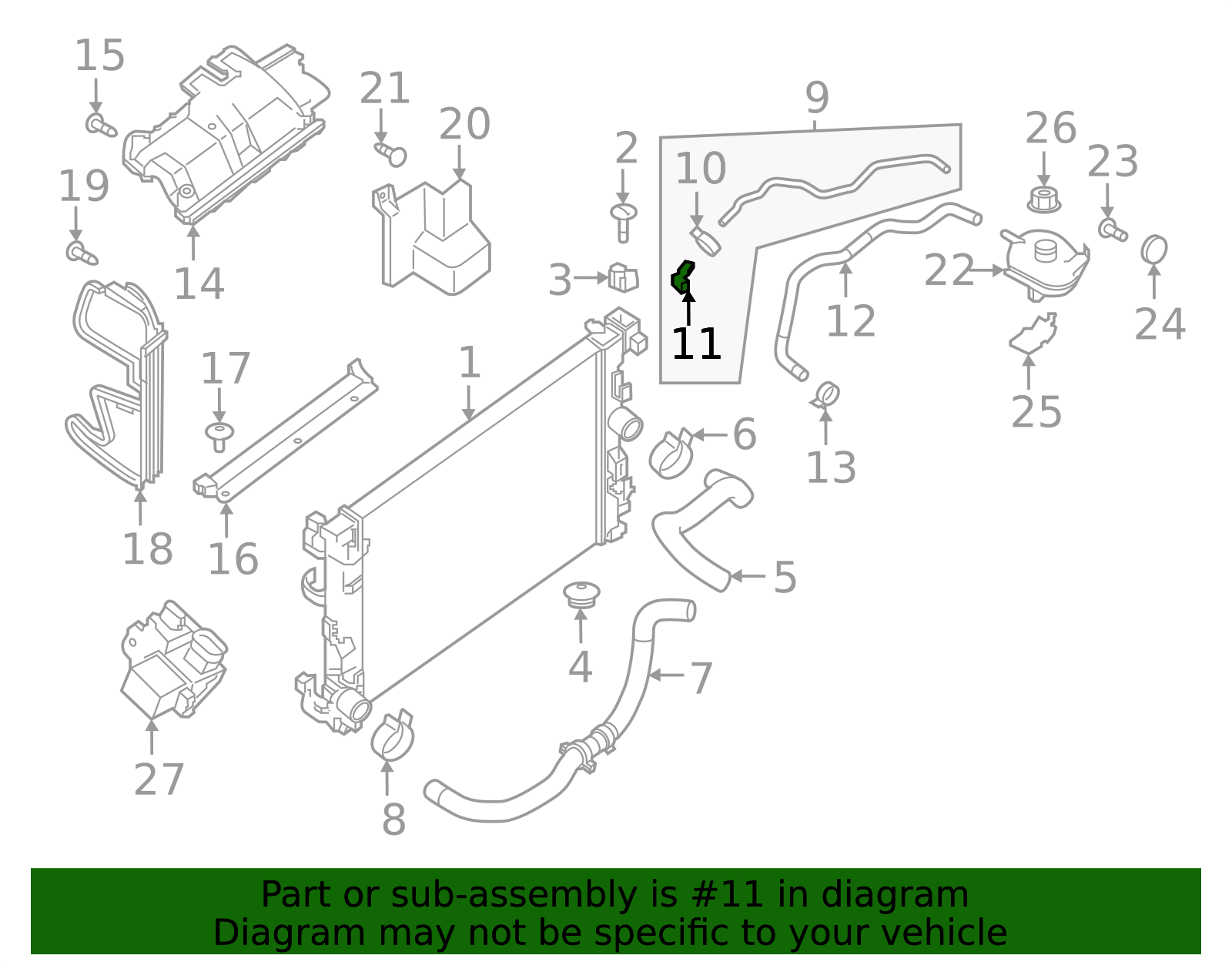 2018-2025 Nissan Overflow Hose Clamp 21750-4EB0A | Parts for