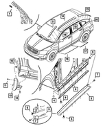1CZ38TZZAF - Exterior Ornamentation: Sill Molding, Right for Mopar Image