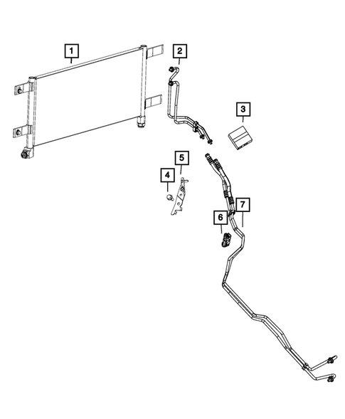 Transmission Oil Cooler, and Lines for 2018 Ram 3500 #1