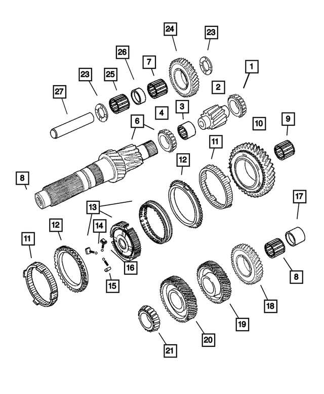 5010076AA - Manual Transmission 6 Speed: Countershaft Cone Assembly for Mopar Image