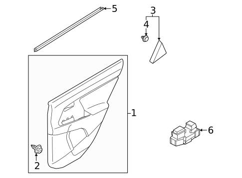 Interior Trim - Rear Door for 2023 Kia Seltos #0