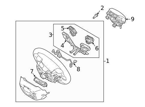 Steering Wheel & Trim for 2017 Hyundai Sonata #0