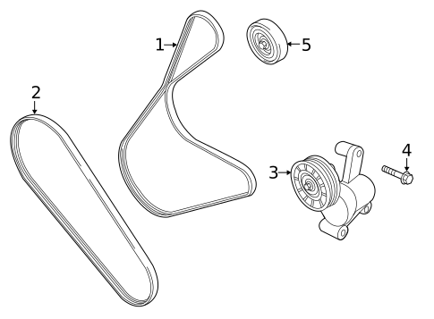 Accessory Drive Belt System Components for 2018 Lincoln MKC #0