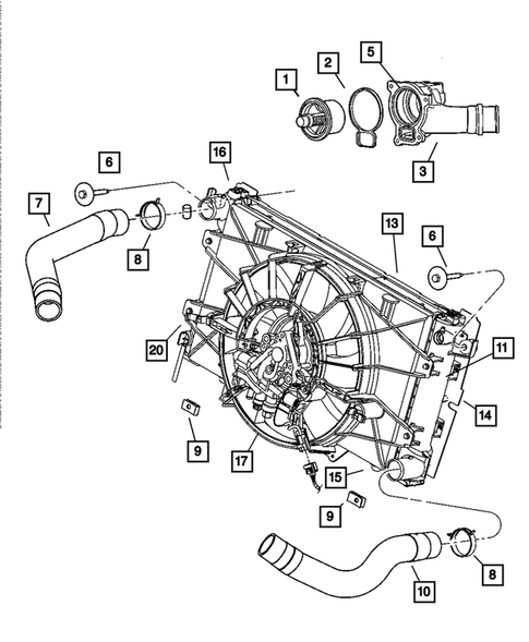 Radiator and Related Parts for 2005 Dodge Viper #0