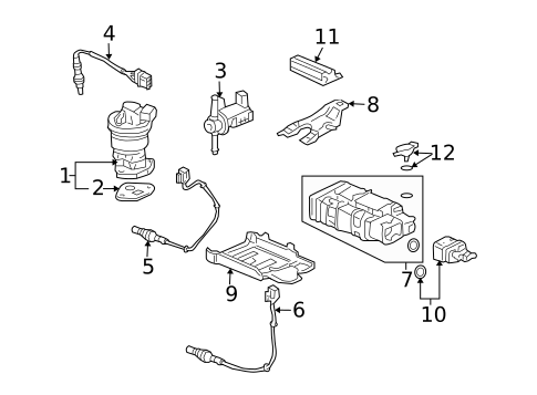 Emission Components for 2004 Honda Accord #1