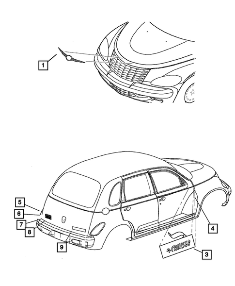Nameplates for 2005 Chrysler PT Cruiser #0