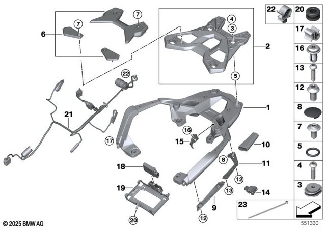 61131382377 - : Clamp                     for BMW-Motorrad Image