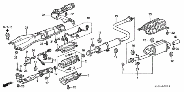 Exhaust Pipe (2) for 2000 Honda Prelude #0
