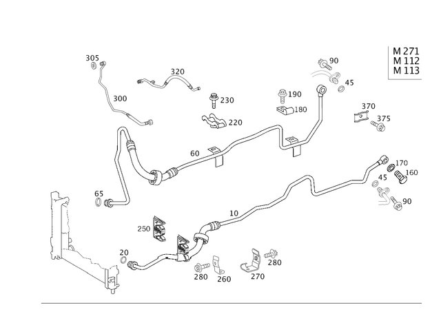 2092706596 - : Oil Line for Mercedes-Benz Image