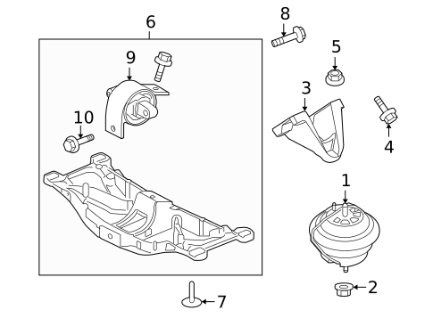 Engine & Trans Mounting for 2013 Jaguar XFR #0