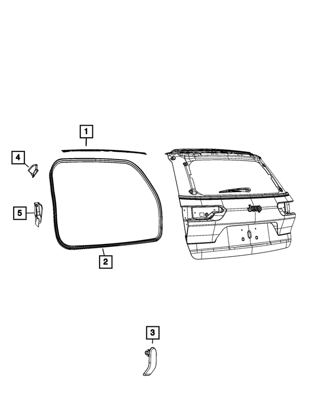 68465348AB - Doors, Door Mirrors and Related Parts: Close Out Panel, Right for Mopar Image