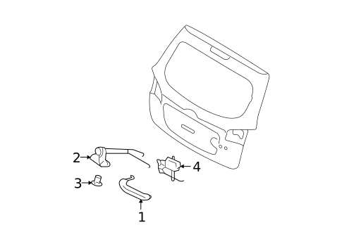 Lock & Hardware for 2009 Hyundai Santa Fe #2