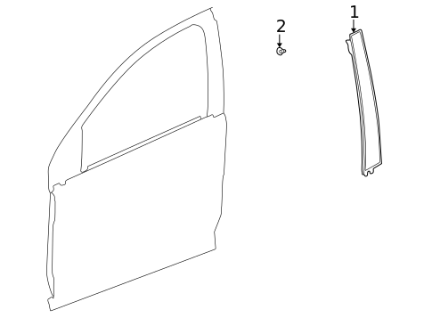 Exterior Trim - Front Door for 2006 Saturn Ion #1