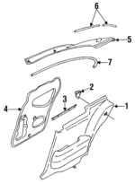 94011PA300MD - Body: Quarter Trim Panel for Subaru: SVX Image