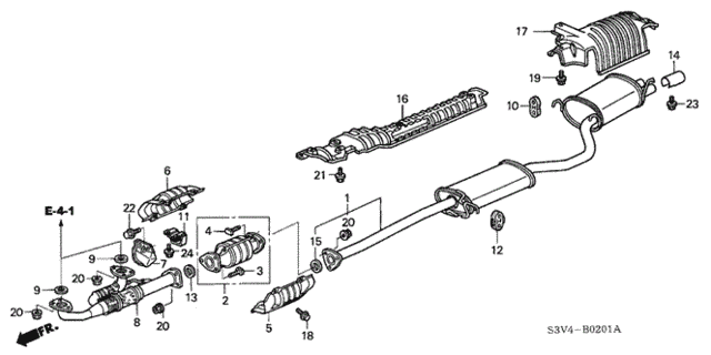 Exhaust Pipe (2) for 2003 Acura MDX #0