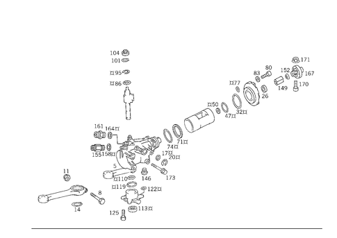 Steering Gear for 1998 Mercedes-Benz C280 #0