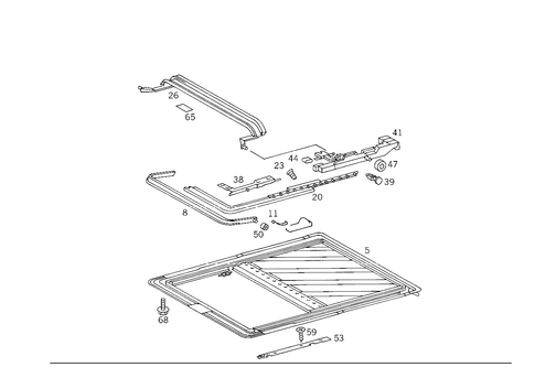 Sliding/Lifting Roof Frame for 1999 Mercedes-Benz C43 AMG #0